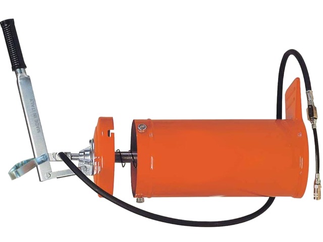 Pompe a barile per grasso 200 bar Pompa manuale per grasso completa di tubo lungo 1500mm, rubinetto M-F e testina 