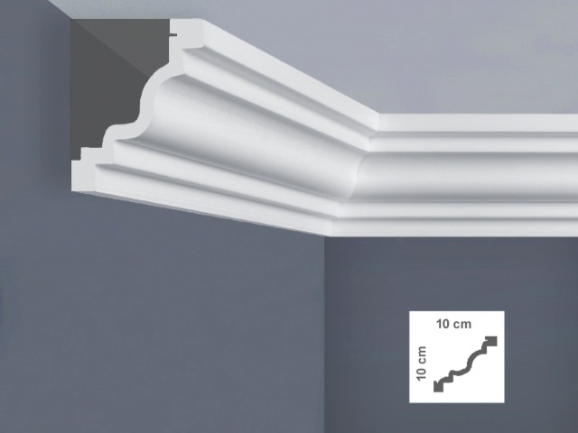 I764 Cornice per soffitto Dimensioni: 10 x 10 x 200 cm