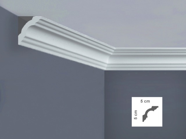  I750 Cornice per soffitto Dimensioni: 5 x 5 x 200 cm