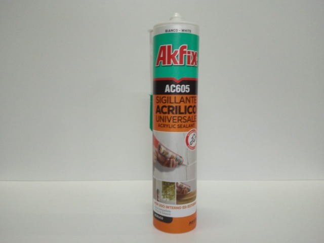 AKFIX AC605 SIGILLANTE ACRILICO BIANCO ML 310