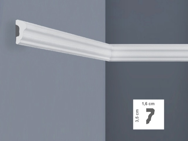  I772 Cornice per pareti e soffitti Dimensioni: 1,6 x 3,5 x 200 cm