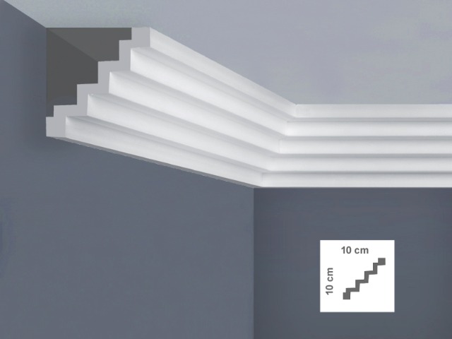 I779 Cornice per soffitto Dimensioni: 10 x 10 x 200 cm